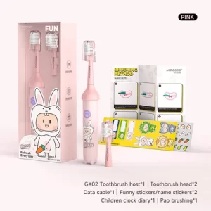 GX02 Sonic Waterproof Smart Timer Electric Toothbrush for Children